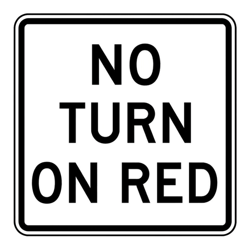 No Turn On Red road sign (MUTCD-R10-11)