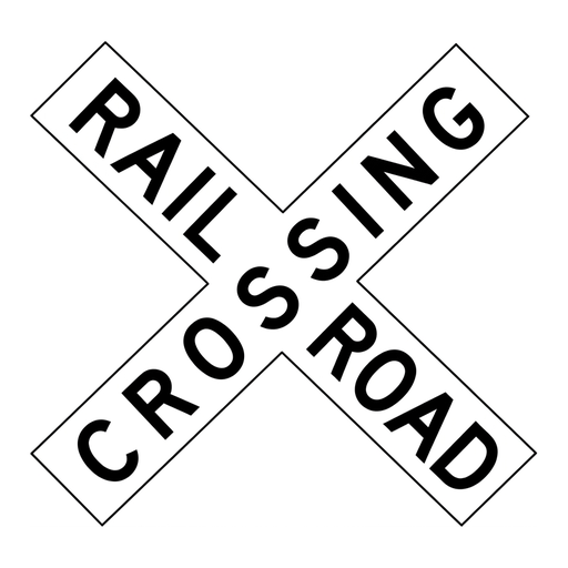 Railroad Crossbuck road sign (MUTCD-R15-1)