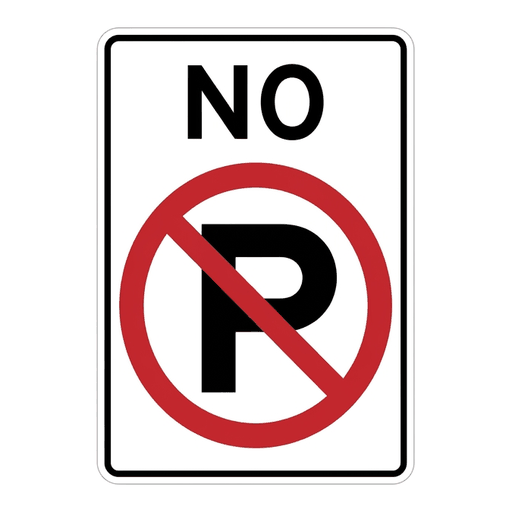 No Parking road sign (MUTCD-R7-1)