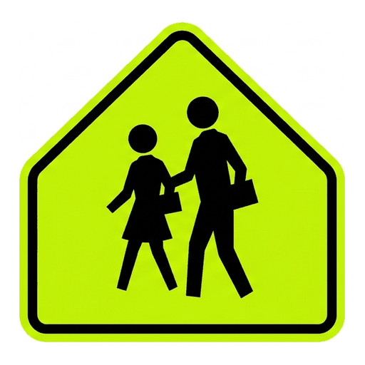 School Zone road sign (MUTCD-S1-1)
