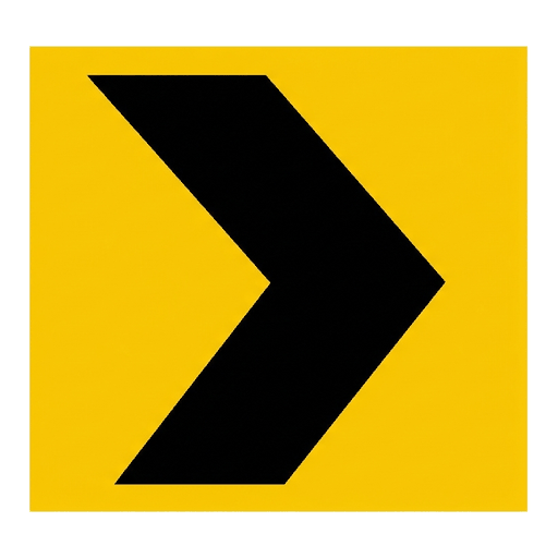 Chevron Alignment road sign (MUTCD-W1-8)