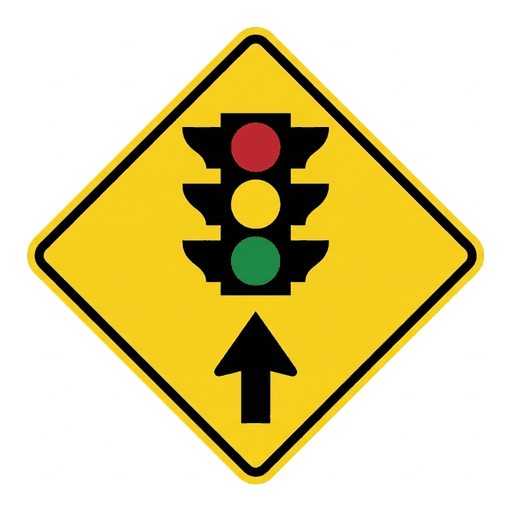 Signal Ahead road sign (MUTCD-W3-3)