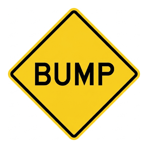 Bump road sign (MUTCD-W8-1)