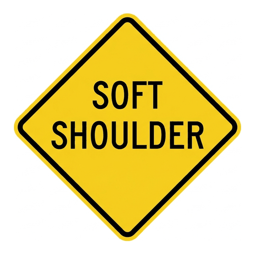 Soft Shoulder road sign (MUTCD-W8-9)